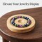 Round Wood Bracelet Display Holder Wooden Bracelet Design Board Flat Bead Board for Jewelry Making
